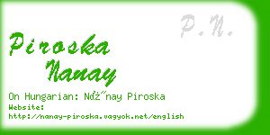 piroska nanay business card